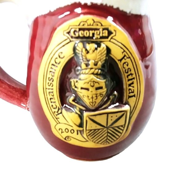 Georgia Renaissance Festival 2001 Collectible Ceramic Mug Raised Design - Picture 2 of 8
